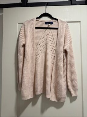 Blue Rain Open-Front Cardigan in Light Blush